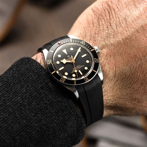 tudor rubber|tudor black bay rubber strap.